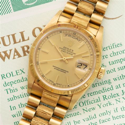 rolex day date bark finish 18078|bob's rolex 18078.